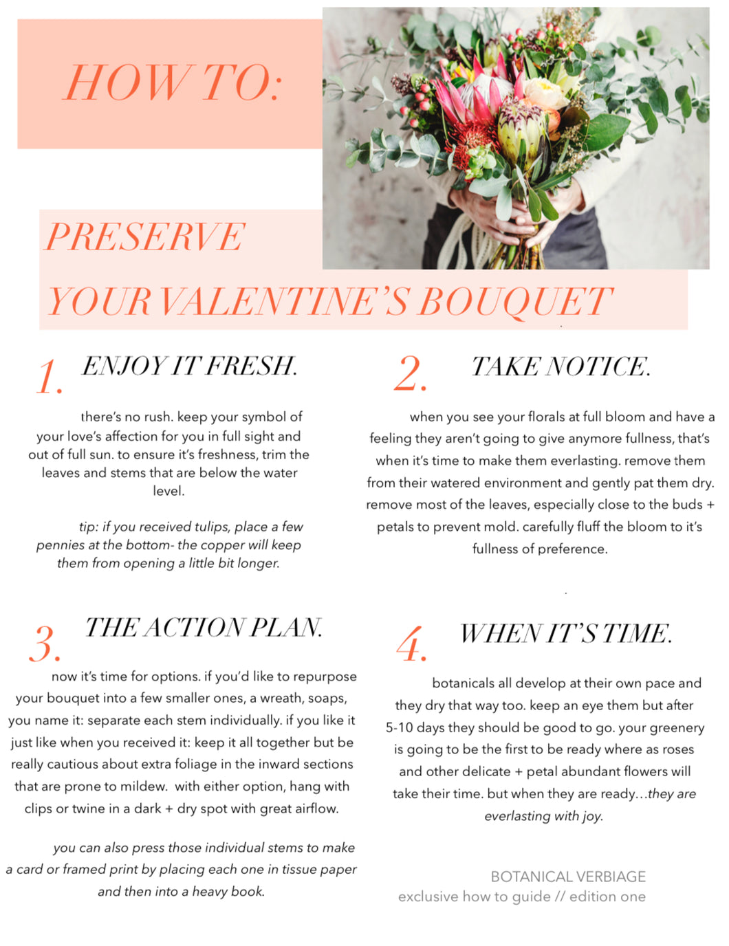 How to Preserve Your Valentine's Bouquet- free ebook download