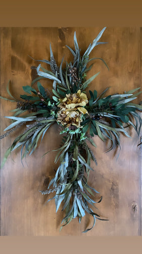 PRESERVED Sanctuary Cross Wreath